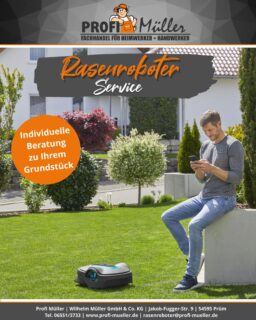 Kennen Sie schon unseren Rasenroboter-Service?🌱
Ein Mähroboter kümmert sich selbstständig um die Rasenpflege und lässt den Rasen schöner aussehen. Die vollautomatischen, leisen und effizienten Roboter verschaffen Ihnen mehr Freizeit und düngen den Rasen natürlich durch den Grasschnitt.
Interessiert?🤔  Wir beraten Sie gerne individuell zu Ihrem Grundstück! Dabei steht unser Fachpersonal Ihnen vor und nach dem Kauf stets zur Seite.😊  #profimüller #prüm #eifel #baumarkt #rasenroboter #rasenroboterservice #gepflegterrasen #gesunderrasen #rasenmähen