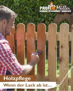 Wenn der Lack ab ist…
…an Ihrem Gartenzaun, wird es Zeit, dass sich die Nachbarn wieder fragen können „Wie macht der das bloß, dass der Zaun so gut aussieht?“.🤔  Wir verraten Ihnen, wie Ihr “alter“ Zaun wieder in neuem Glanz erstrahlen kann und was es alles beim Streichen zu beachten gibt. Gerne beraten wir Sie auch persönlich!😊🛠  #profimüller #prüm #eifel #baumarkt #holzpflege #holzpflegetipps #gartenzaun #zaunpflege