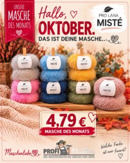 🧶 Unsere Masche des Monats Oktober ist da! ♥️ Jetzt wird's bei uns flauschig: Misté von Pro Lana ist ein herrlich weiches, leichtes Garn mit einer besonderen, fast fellartigen Struktur. Die feinen, lockeren Fasern machen schon das Knäuel zum kleinen Handschmeichler - und erst das Stricken oder Häkeln mit Misté ist ein unglaublicher Genuss! Mit 75% Merino Extrafine ist diese Herbstneuheit nicht nur wunderbar wollig, sondern auch sehr ergiebig. Das 50 g Knäuel hat eine Lauflänge von 150 m. Mit Nadel 4-5 mm hat man recht schnell sein neues Lieblingsteil genadelt. Misté eignet sich für Mützen, Loops oder Schals, aber auch für Pullover oder Cardigans. Wisch dich durch den Beitrag und lass dich inspirieren! In unserer Wollwerkstatt sind alle 8 Farben erhältlich. Natürlich gibt's auch passende Anleitungen für Herbst und Winter. Wir beraten dich gerne und freuen uns auf deinen Besuch 🧶 📍Profi Müller in Prüm-Dausfeld #maschedesmonats #wolleprüm #wollwerkstatt #profimüller #strickliebe